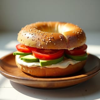 Avocado, Tomato & Cream Cheese Bagel
